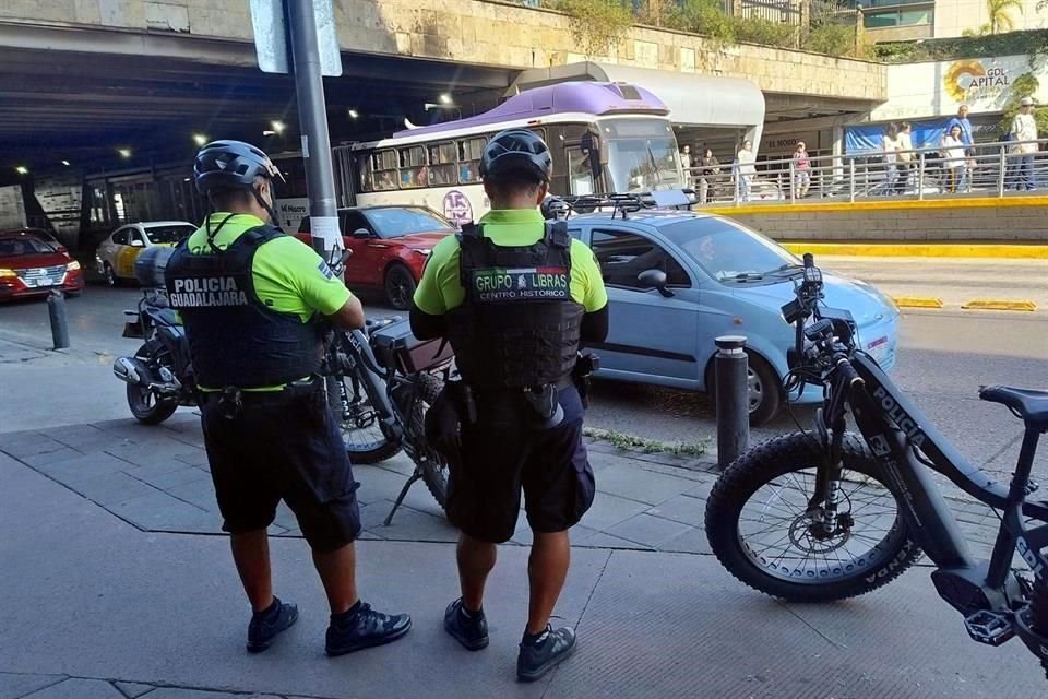 Ciclopolicías realizaron la detención.