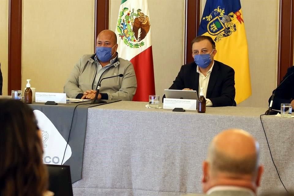 El Gobernador Enrique Alfaro y Alejandro Guzmán Larralde, Coordinador del Gabinete Económico.