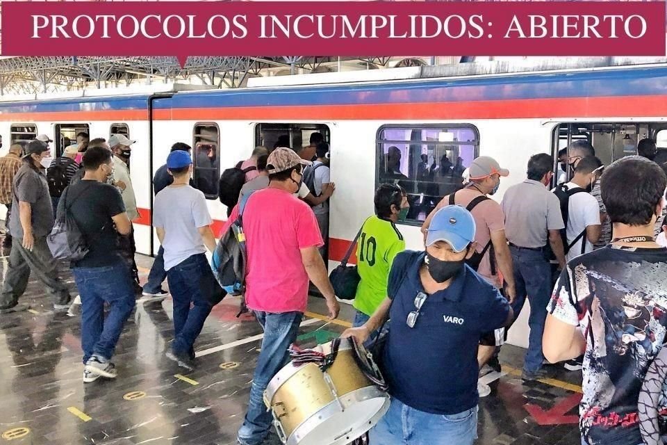 TRANSPORTE. En el Metro, camiones y Ecovía no han sido controladas las aglomeraciones desde el inicio de la pandemia.