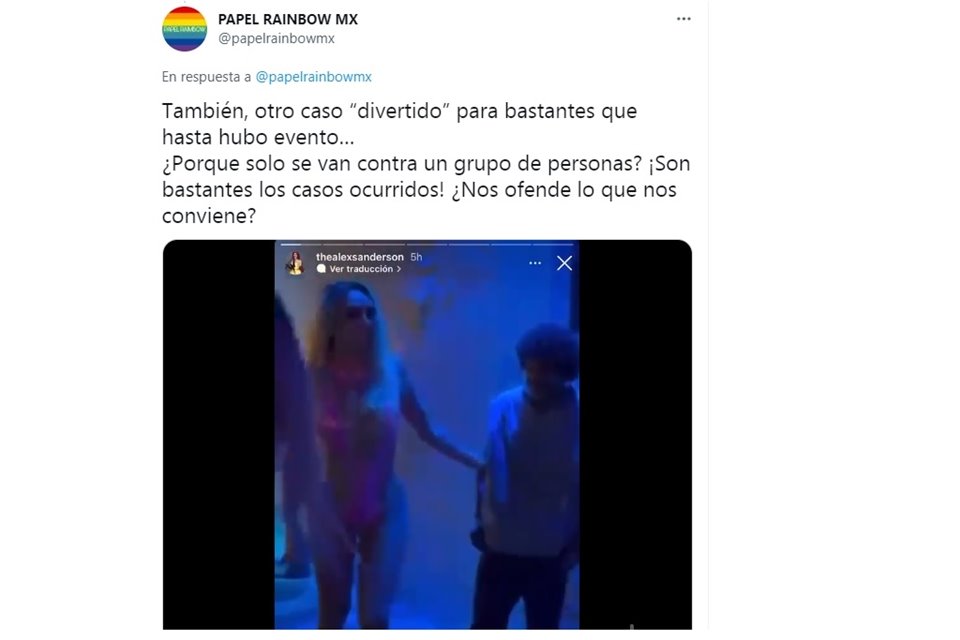Papel Rainbow doumentó en twitter casos donde miembros de la comunidad LGBT+ humillan a migrantes.