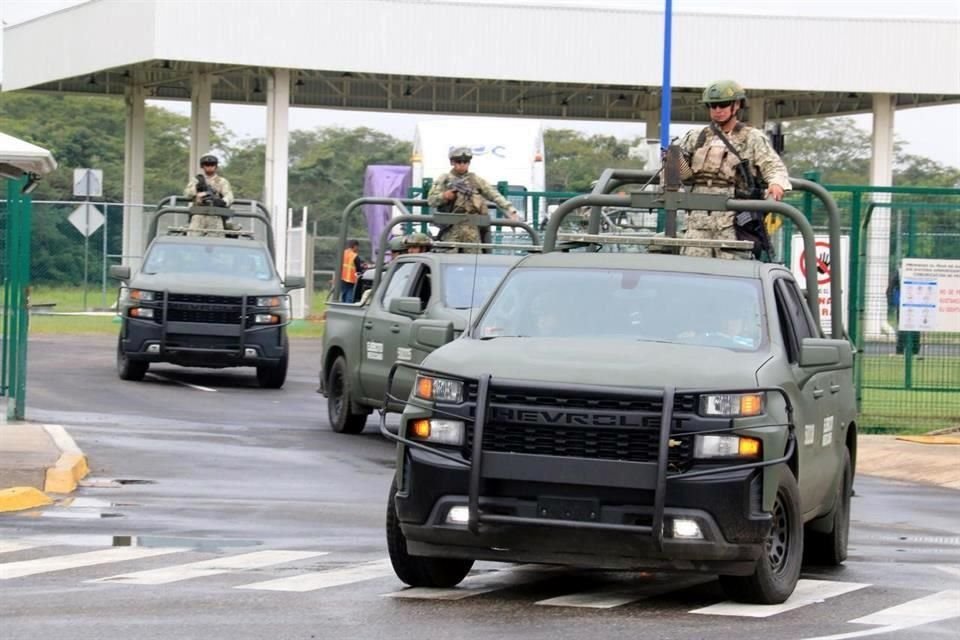 El Ejército envió el pasado martes un contingente de 180 elementos para reforzar las tareas de vigilancia en Tabasco. 