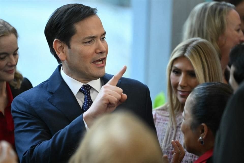 Marco Rubio a su llegada al Departamento de Estado en Washington, el 21 de enero del 2025.