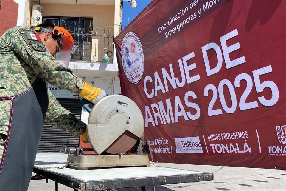 Las armas obtenidas en el canje serán destruidas.