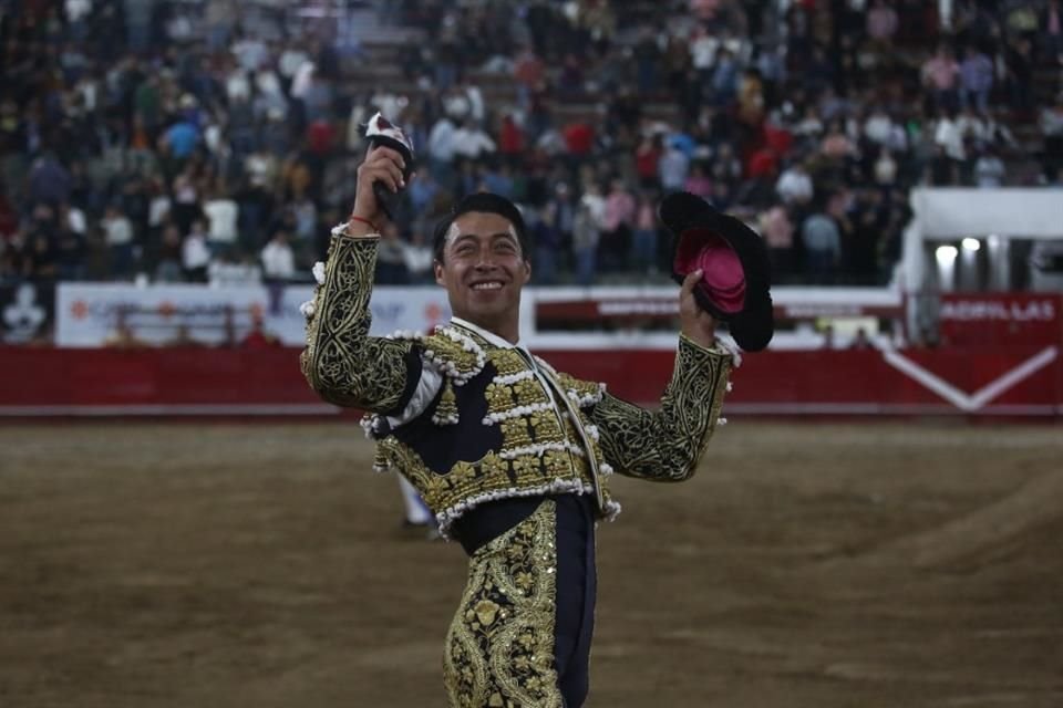 Sergio Flores durante su participación en la Plaza de Toros.