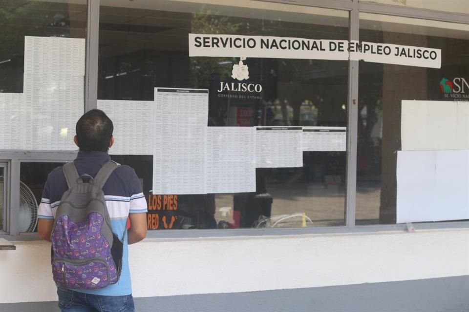 En enero se generaron en Jalisco 10 mil 459 empleos formales nuevos, 28 por ciento menos que el mismo mes del 2024, según datos del IMSS.