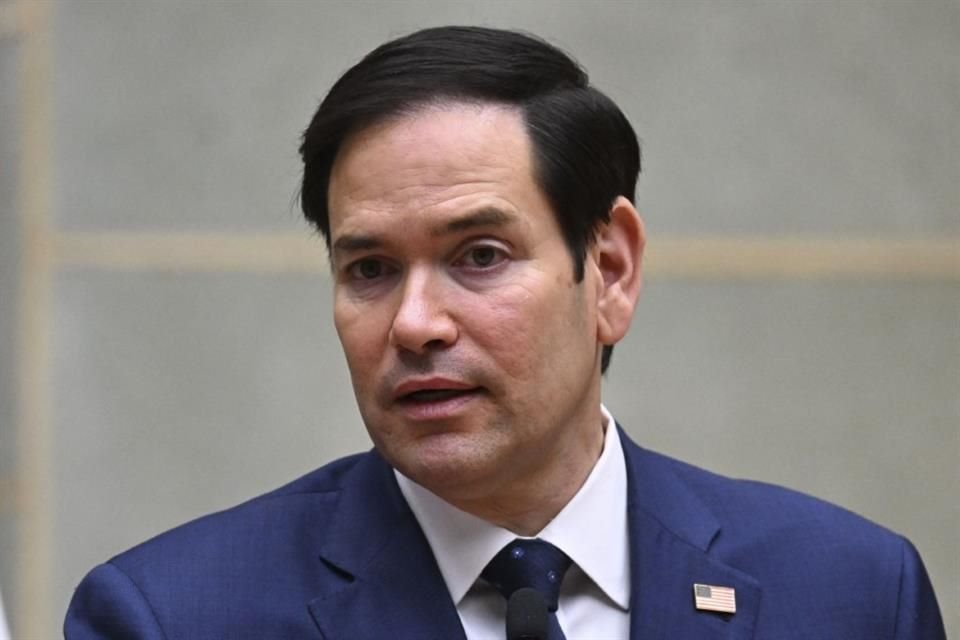 El Secretario de Estado, Marco Rubio, durante una conferencia de prensa en Guatemala, el 5 de febrero del 2025.