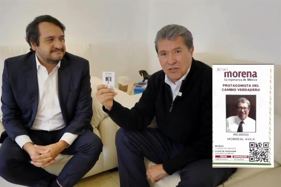 Andrés Manuel López Beltrán, secretario de Organización de Morena, y Ricardo Monreal, coordinador parlamentario del partido.