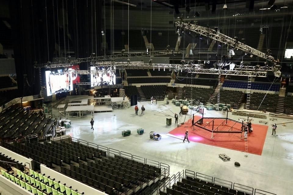 El escenario está siendo armado en la Arena Ciudad de México.