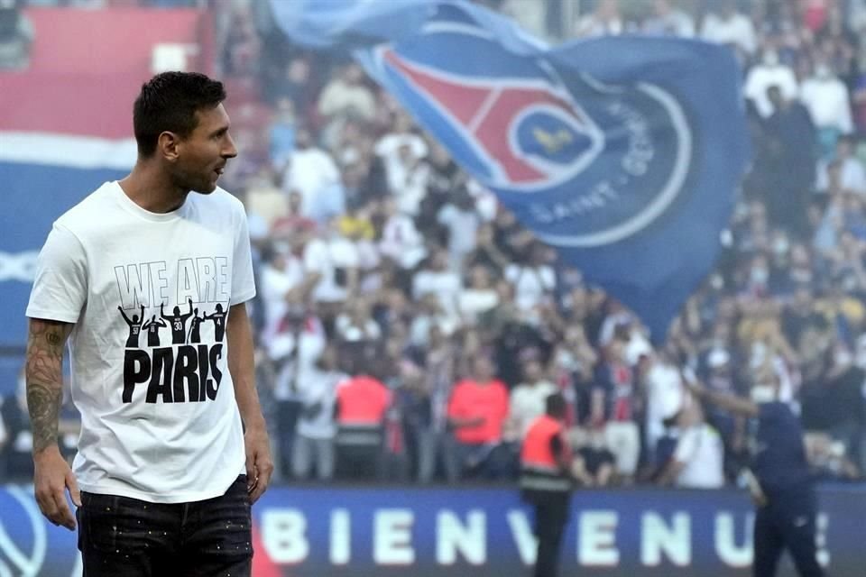 Messi lució emocinado durante su presentación.