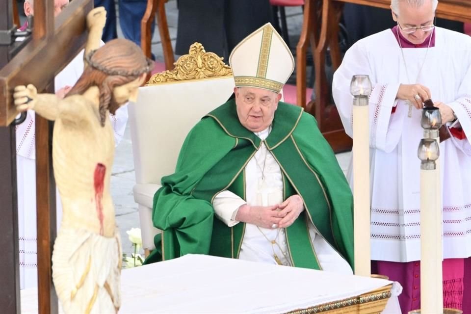 El Papa Francisco durante una misa del Jubileo el 9 de febrero del 2025, en la Plaza de San Pedro.