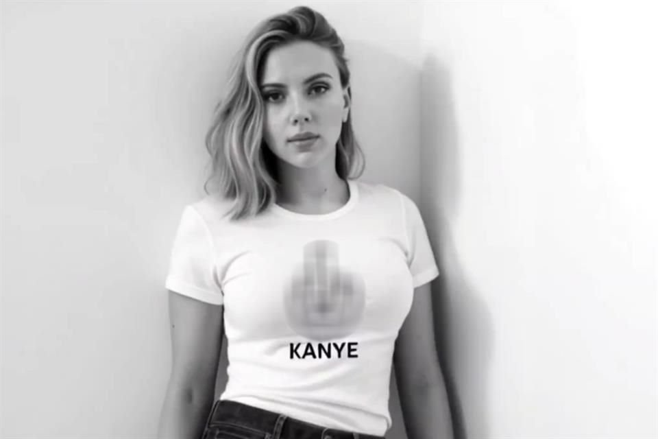 Scarlett Johansson condenó el uso de Inteligencia Artificial en un video donde varios famosos se proclaman en contra de Kanye West.