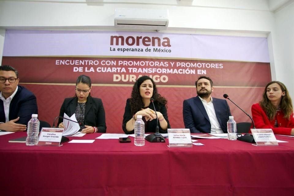 La dirigente de Morena, Luisa María Alcalde, acusó a la Gobernadora de Aguascalientes, Tere Jiménez, operar ilegalmente en Durango, para desviar recursos públicos a favor de candidatos.