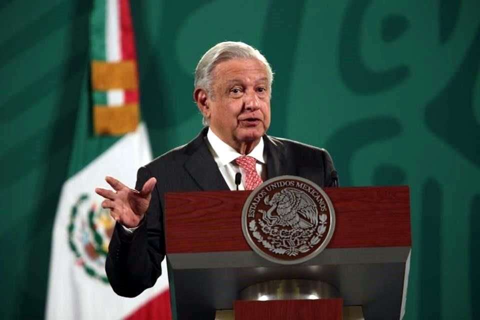 López Obrador en su conferencia de prensa matutina de este lunes.