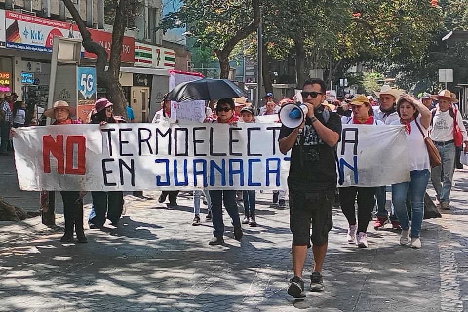 Protesta contra la termoeléctrica de Juanacatlán