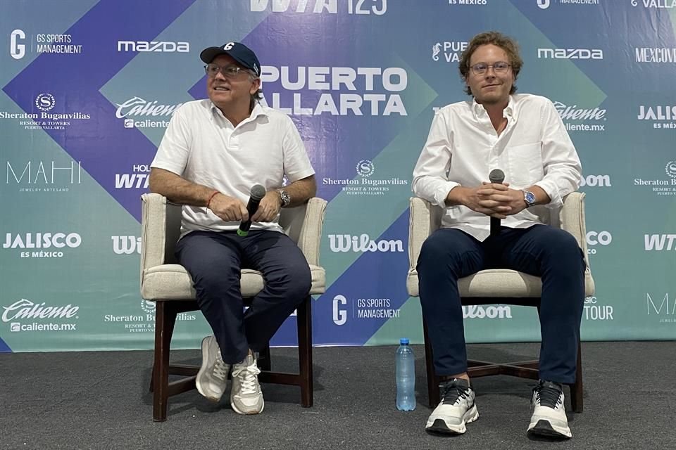 Gustavo Santoscoy Arriaga y Gustavo Santoscoy García presentan el Puerto Vallarta Open WTA 125.