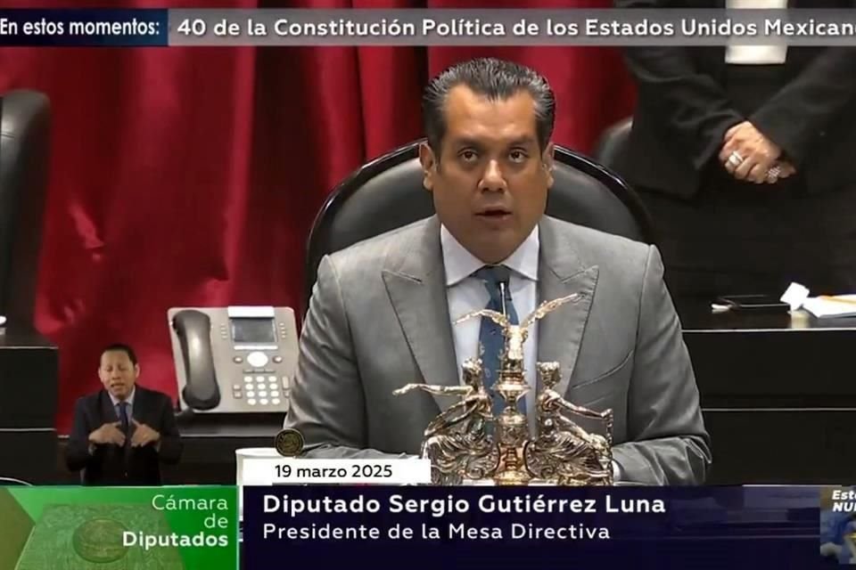 El Presidente de la Cámara de Diputados, Sergio Gutiérrez Luna, hizo la declaratoria.