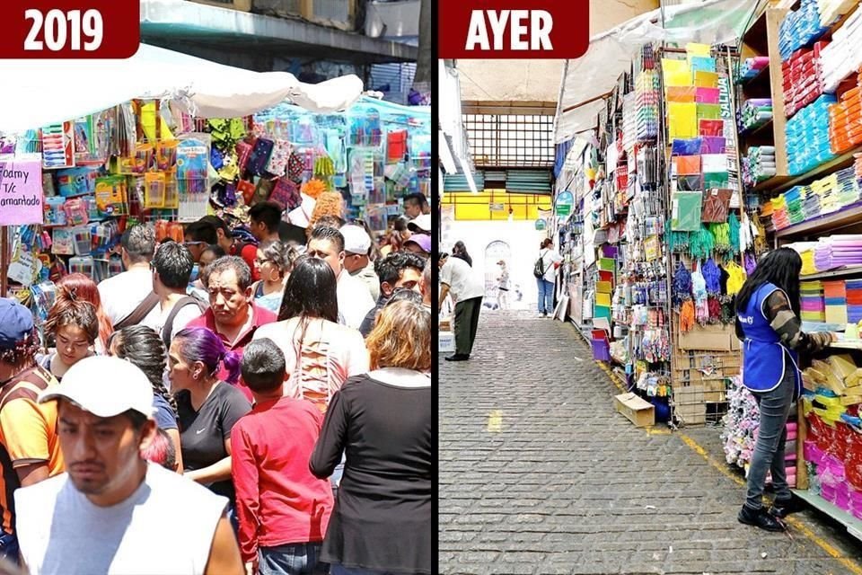 Los locatarios afirman que pese a que se aproxima el regreso a clases los pasillos lucen vacíos.