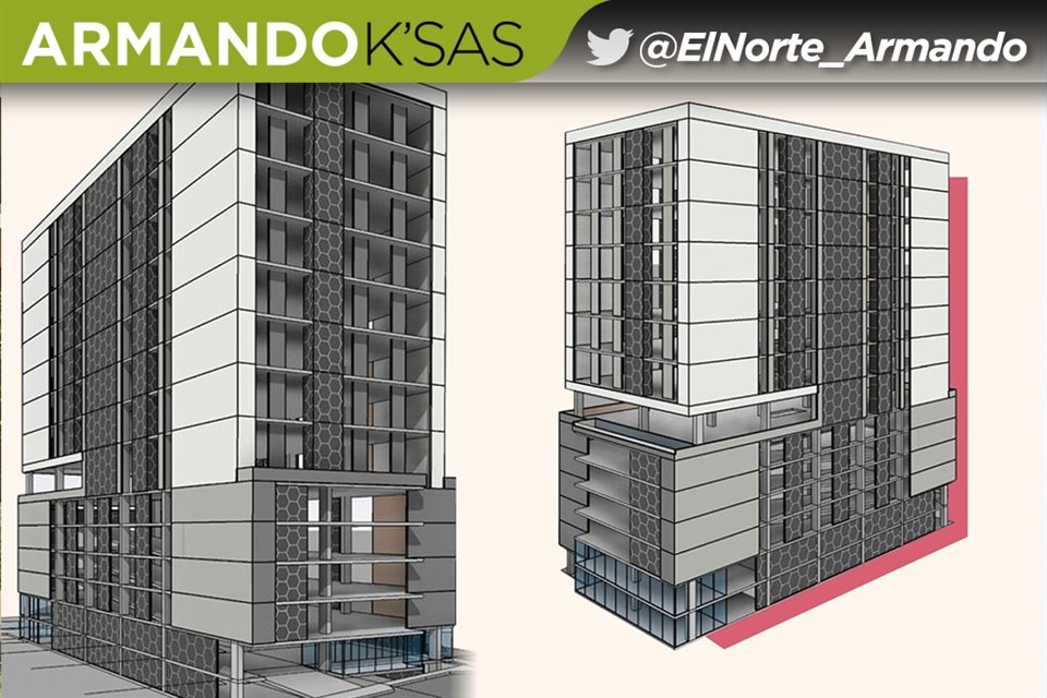 En ese sitio planea construirse un edificio de unos 14 niveles con 120 departamentos.