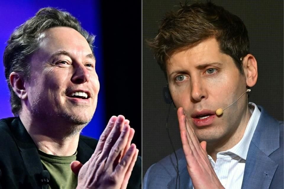Elon Musk y Sam Altman, presidente ejecutivo de OpenAI.