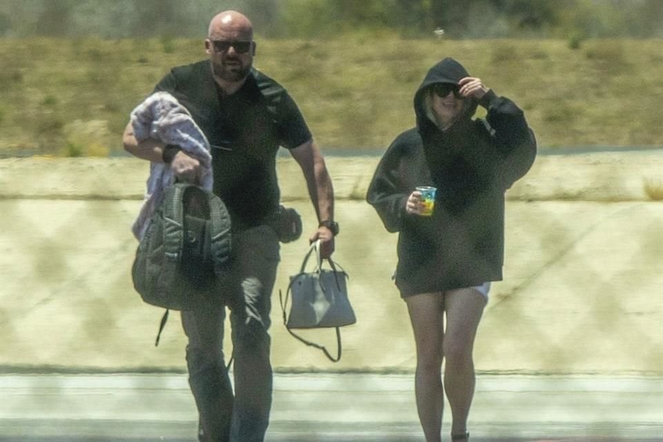 Britney Spears llegó en un jet privado a Cabo San Lucas.