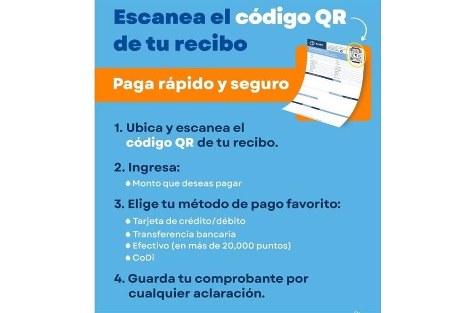 Debido al hackeo que sufrió el Siapa, por el que no se pueden realizar pagos en las oficinas, el organismo pone a disposición el pago mediante QR.