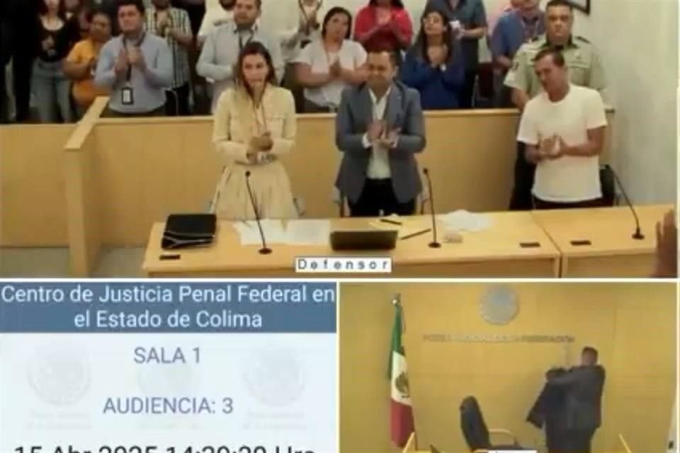 Entre aplausos un Juez de Control en Colima colgó su toga y se retiró tras concluir una audiencia.