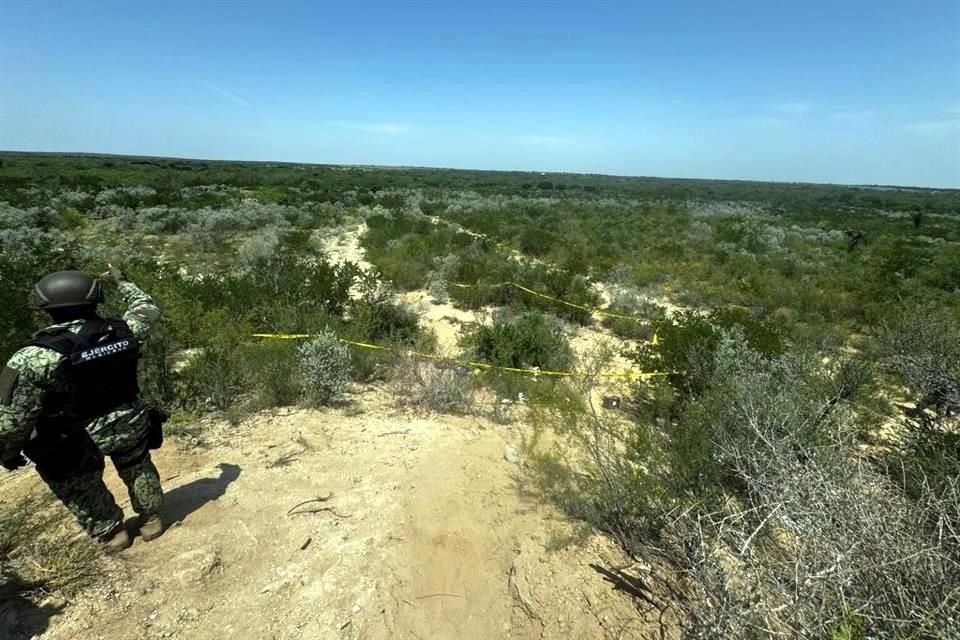 Militares recorrían la zona en la que se realizó el hallazgo.