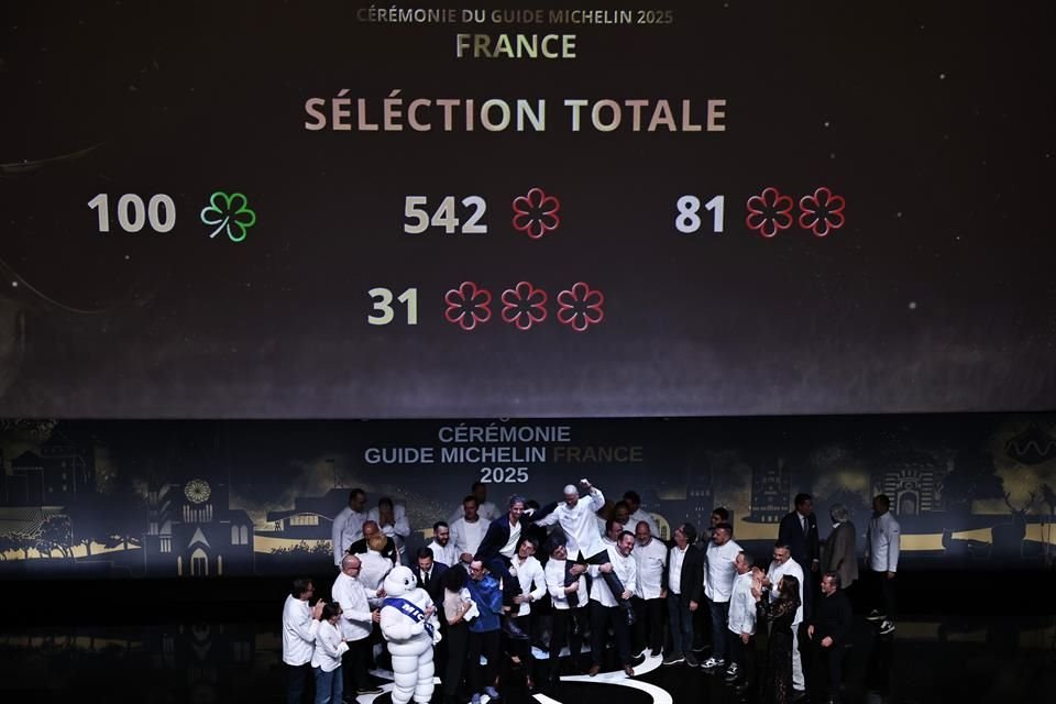 Ceremonia de apertura de la Guia Michelin 2025 en francia