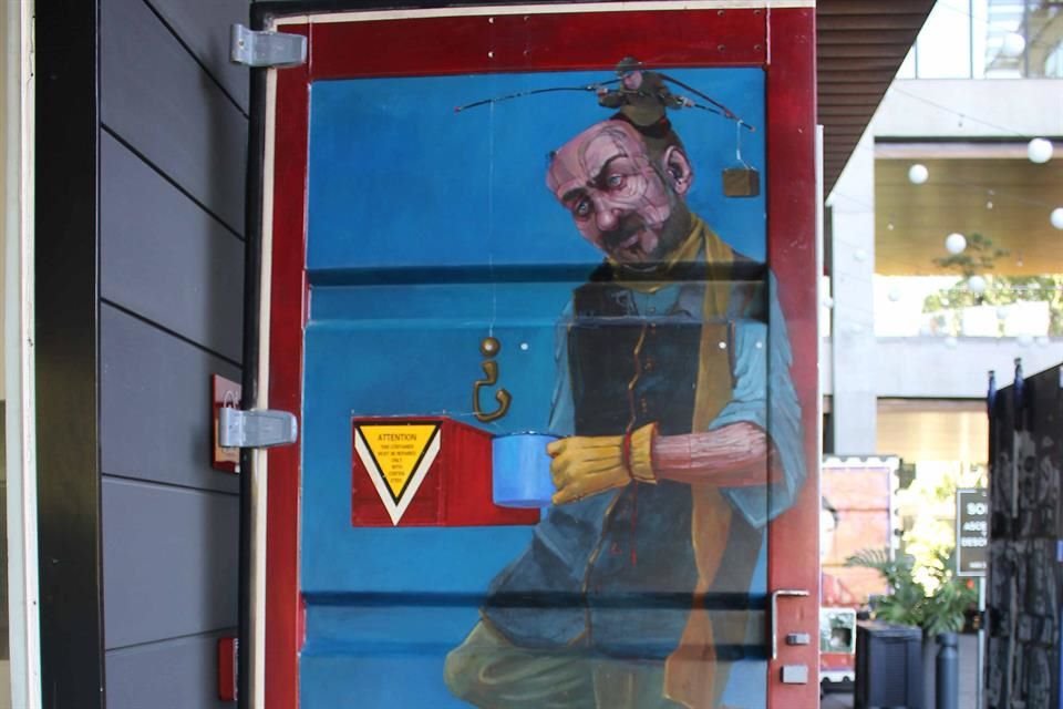 The Container Door Art Festival is now international, with guest artists working on shipping container doors.