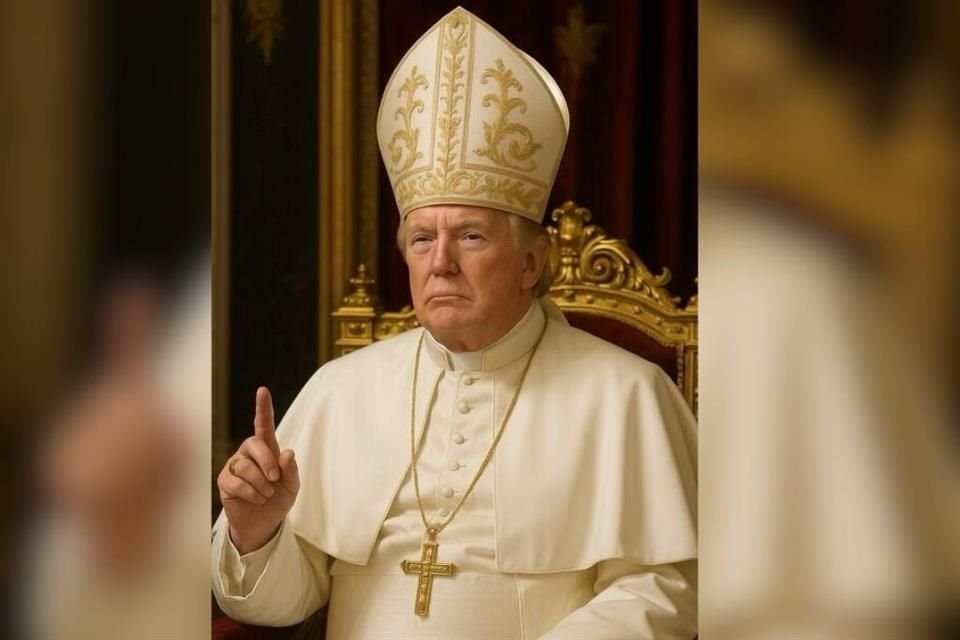 Donald Trump compartió una imagen elaborada con IA donde aparece con vestimenta de Pontífice, luego que dijera que 'Me gustaría ser Papa'.
