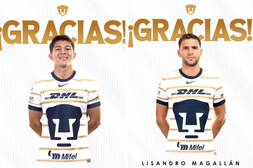 Pumas anunció las salidas de Lisandro Magallán, quien no renovó contrato, y de Michell Rodríguez, que concluyó su préstamo con el club.