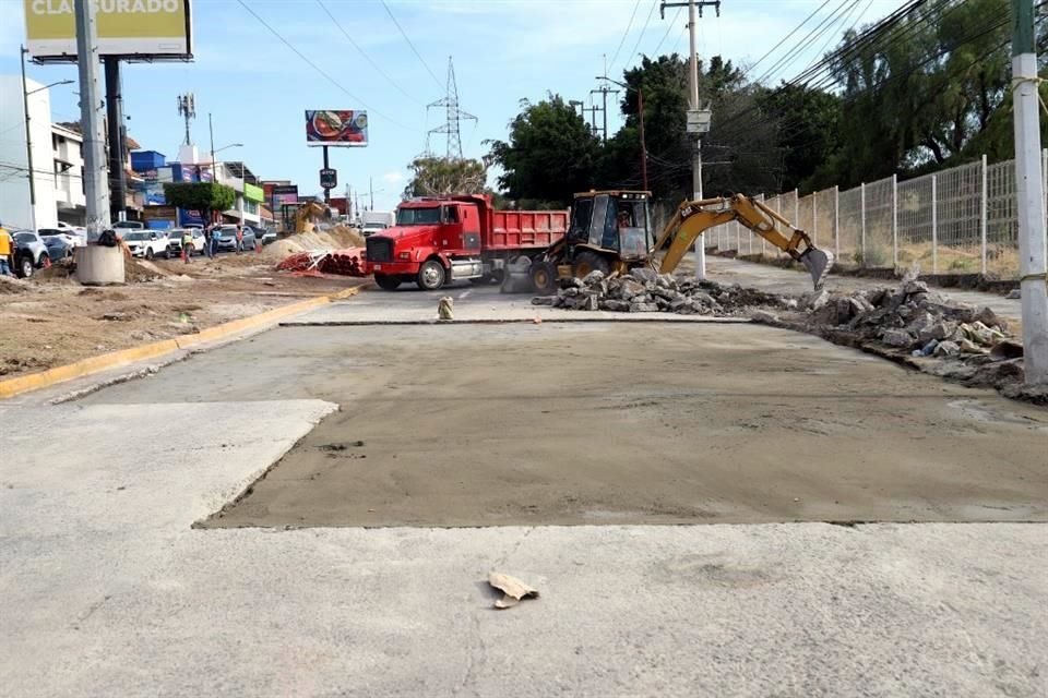 Se realizó un relleno de emergencia en la zona del hundimiento.