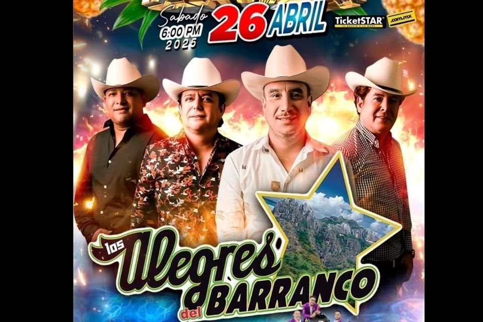 Los Alegres del Barranco se presentaron el 26 de abril en Villa Purificación.