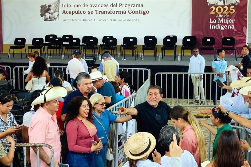 Salgado Macedonio acudió a evento de la Presidenta Claudia Sheinbaum en Acapulco.
