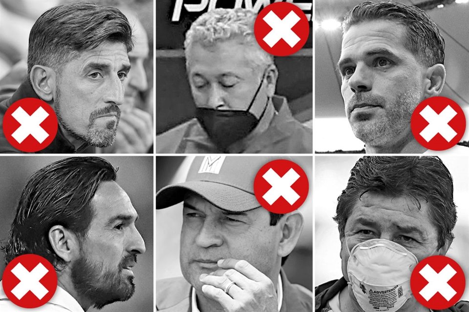 Veljko Paunovic, Víctor Manuel Vucetich, Fernando Gago, Gerardo Espinoza, José Cardozo y Luis Fernando Tena.