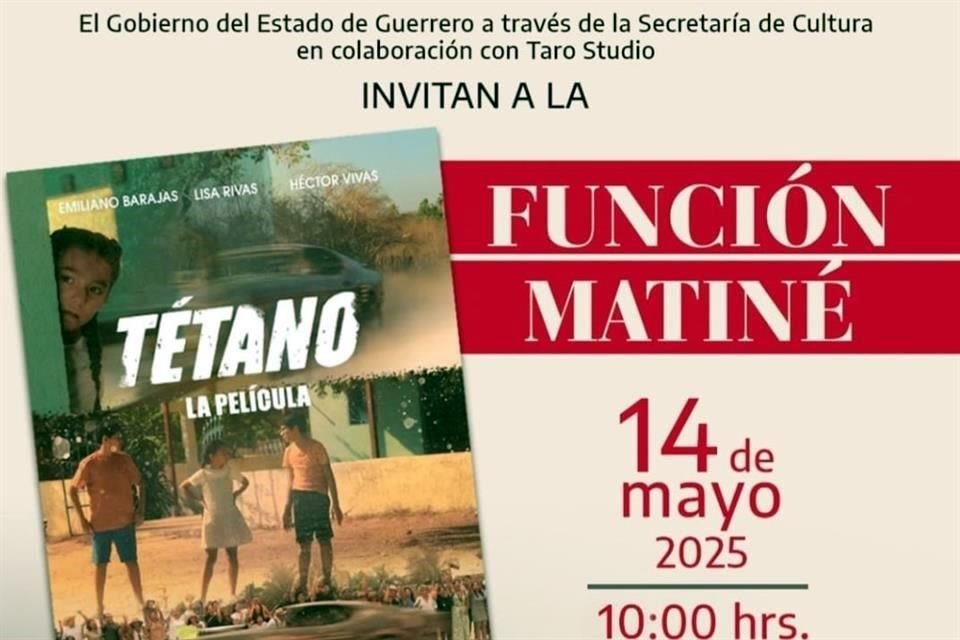 'Tétano' se estrenó en varias salas de cine de Acapulco, Iguala, Chilpancingo y Ometepec en diciembre de 2024.