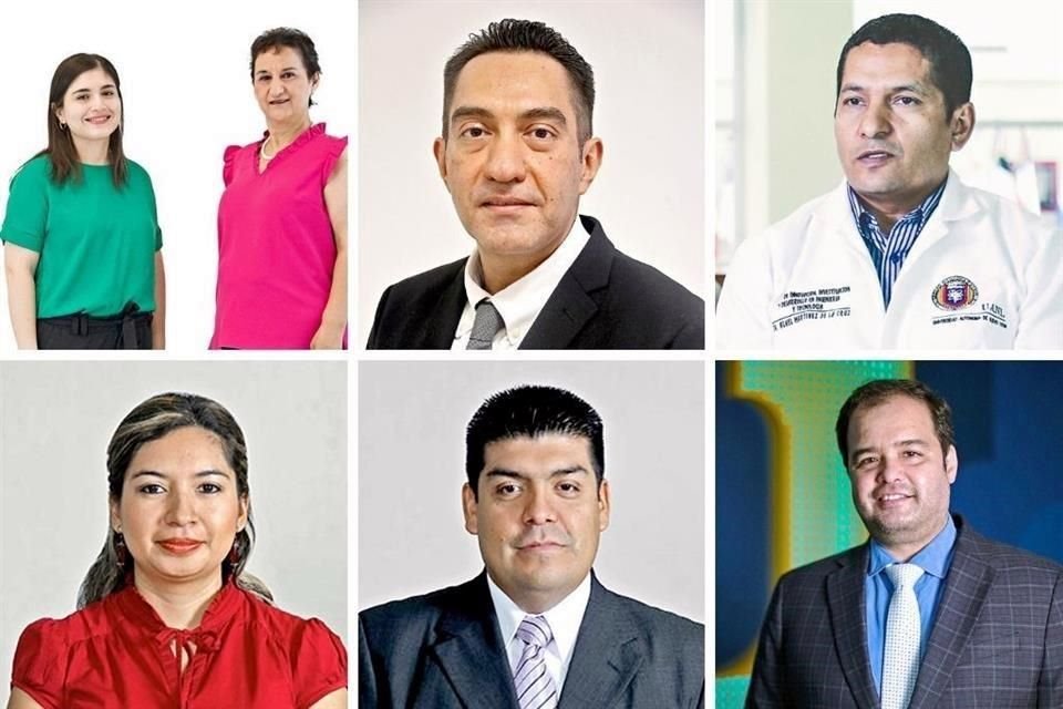 Edith Luévano y Leticia Torres (arriba izq. a der.), Klender Cortez, Azael Martínez, Minerva Villanueva, Jorge Luis Guzmán y Rubén Morones.