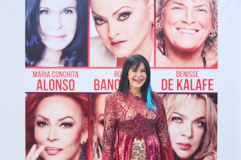 Con 50 años de carrera, María Conchita Alonso está feliz de compartir escenario con Rocío Banquells, Denisse De Kalaffe y Manoella Torres.
