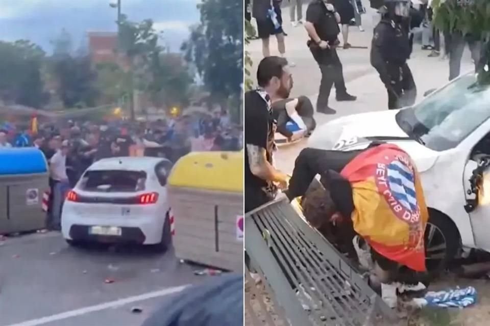 Varios aficionados resultaron heridos por un auto afuera del RCDE Stadium, donde se juega el encuentro entre Espanyol y Barcelona.