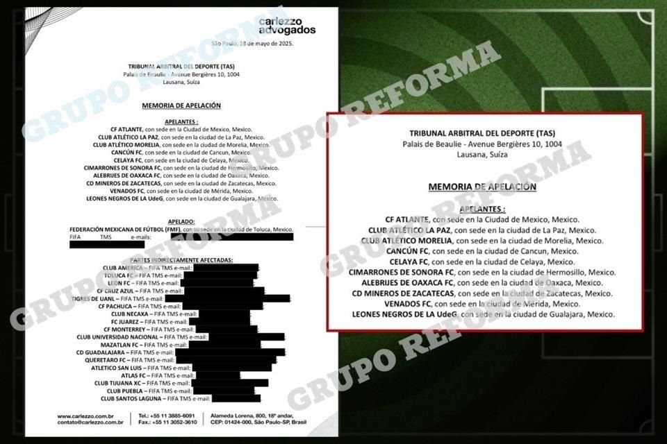 Los clubes acudieron al TAS.