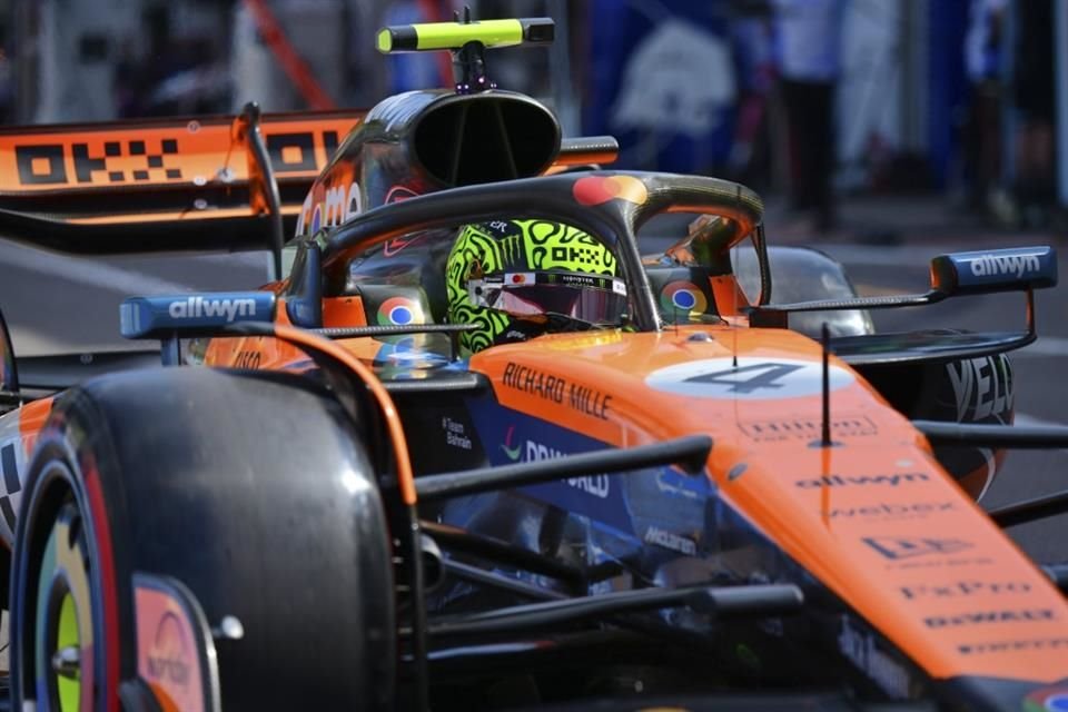 Lando Norris en acción en el circuito del Principado.