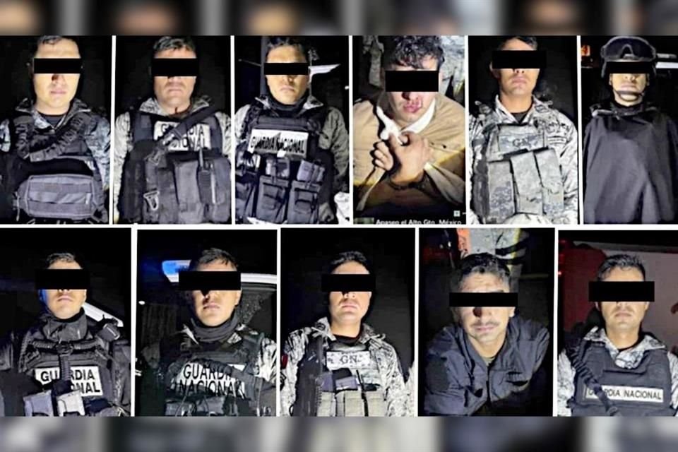 Once elementos de la GN fueron detenidos tras ser sorprendidos extrayendo combustible de toma clandestina en Apaseo el Alto, Guanajuato.