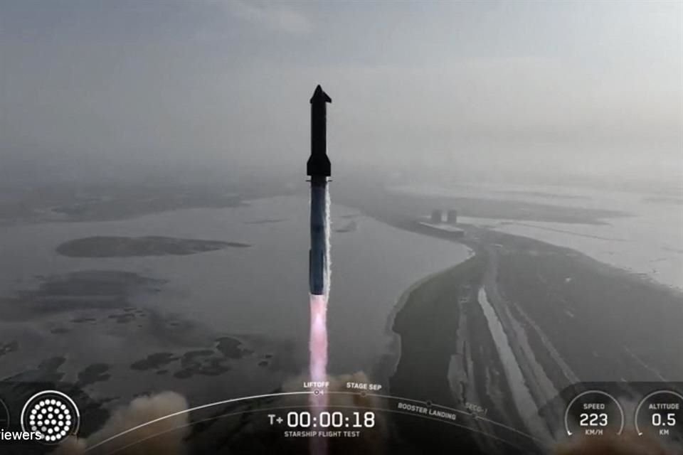 Tras lanzamiento, megacohete Starship de SpaceX perdió control en novena misión de prueba debido a una fuga de combustible y se desintegró.