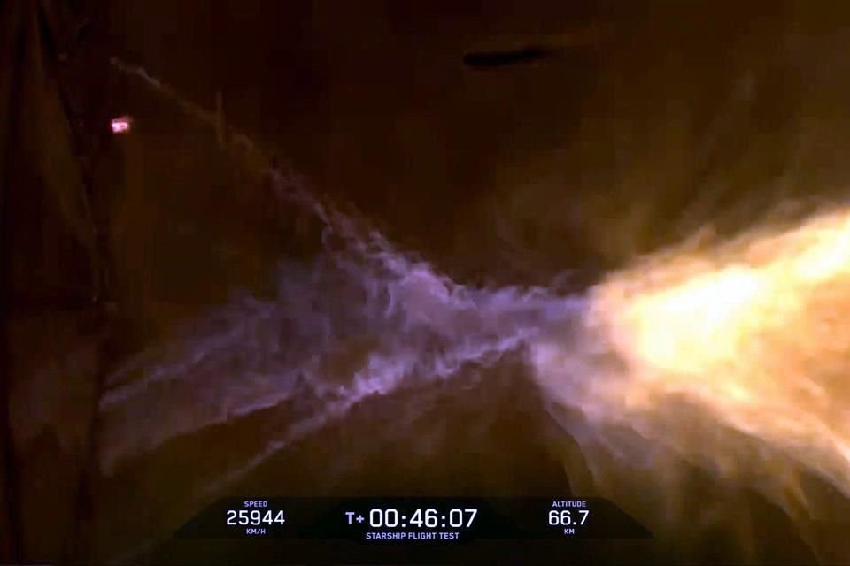 La novena prueba de Starship concluyó al desintegrarse en el espacio antes de alcanzar sus objetivos principales.