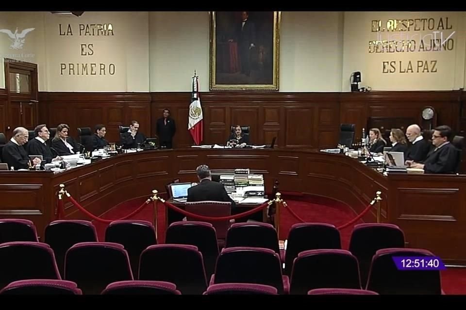 Aspecto de la sesión del Pleno de la Corte de este martes.