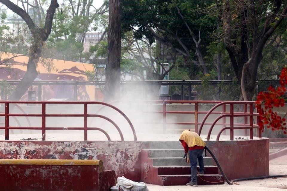 Las obras en el Parque Rojo comenzaron el 31 de marzo.