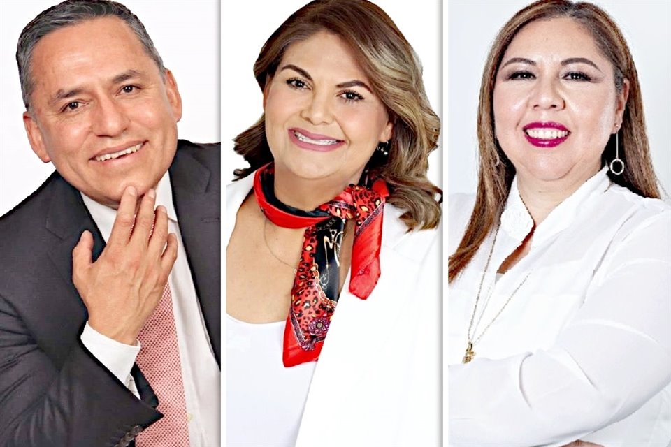 (De izq. a der.) Sergio Arturo Guerrero Olvera, Rebeca Barrera Amador, e Irina Graciela Cervantes Bravo, son los tres virtuales Magistrados. 