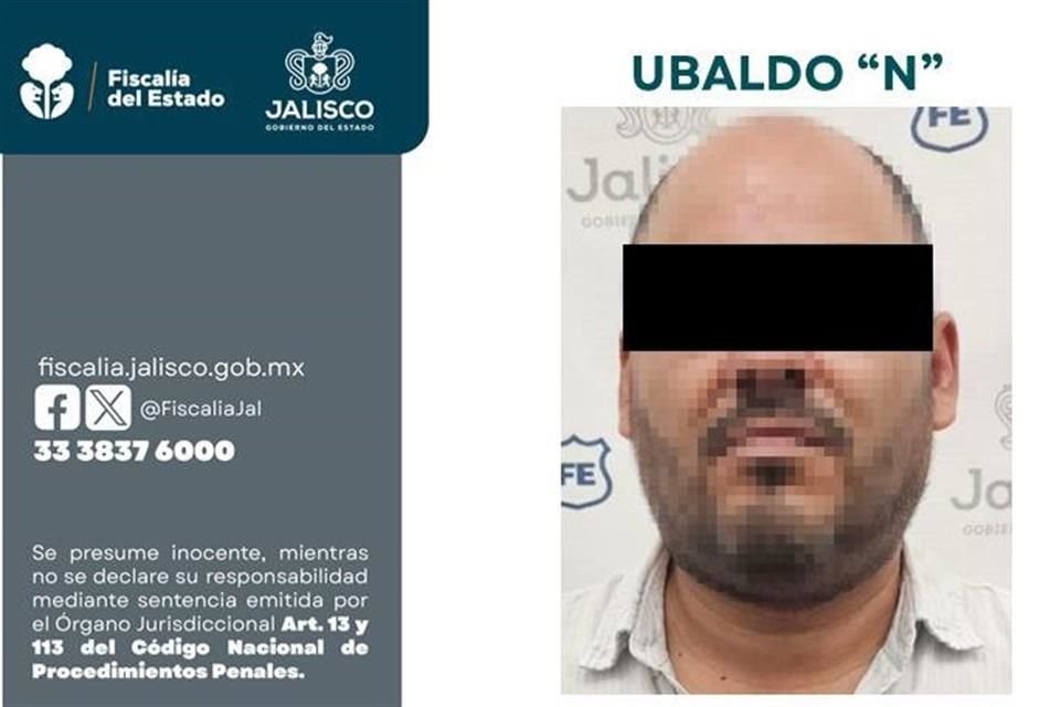 Ubaldo 'N' fue vinculado a proceso por robo calificado y homicidio calificado, tras un robo a un médico en el Centro de Guadalajara.