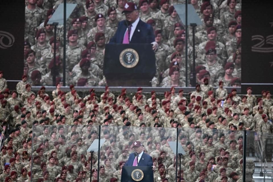 El Presidente de Estados Unidos, Donald Trump, durante un evento en el marco del aniversario del Ejército, en Carolina del Norte, el 10 de junio.