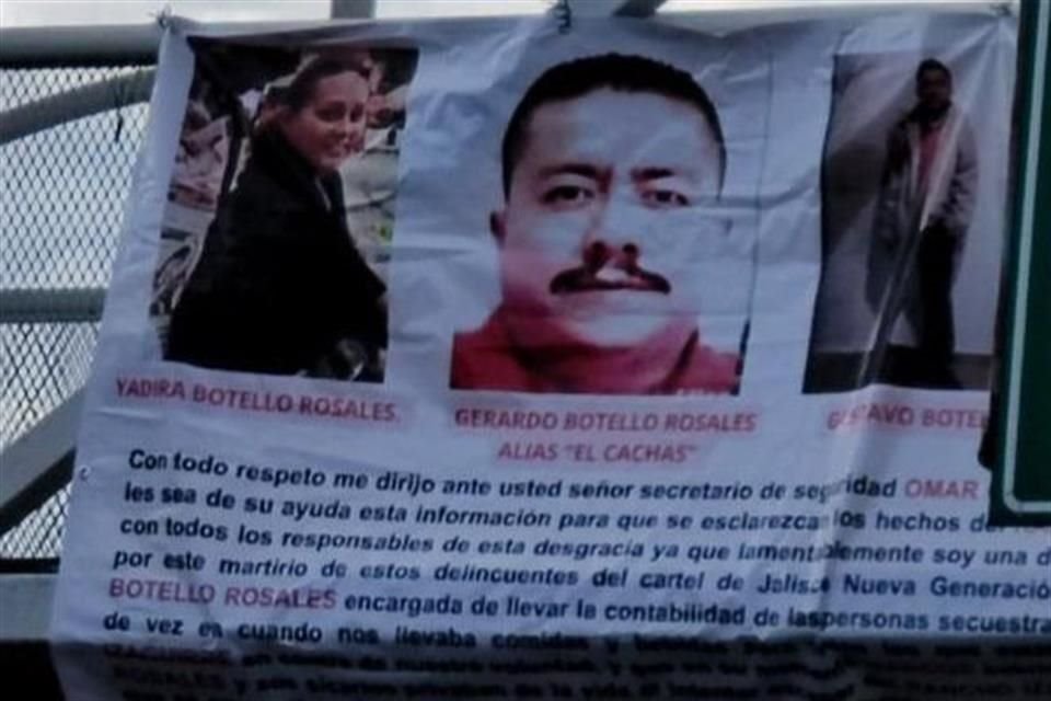 'El Cachas', presunto miembro del CJNG que apareció en mantas colocadas en puentes de la ZMG, está libre y sin pendientes con la justicia.